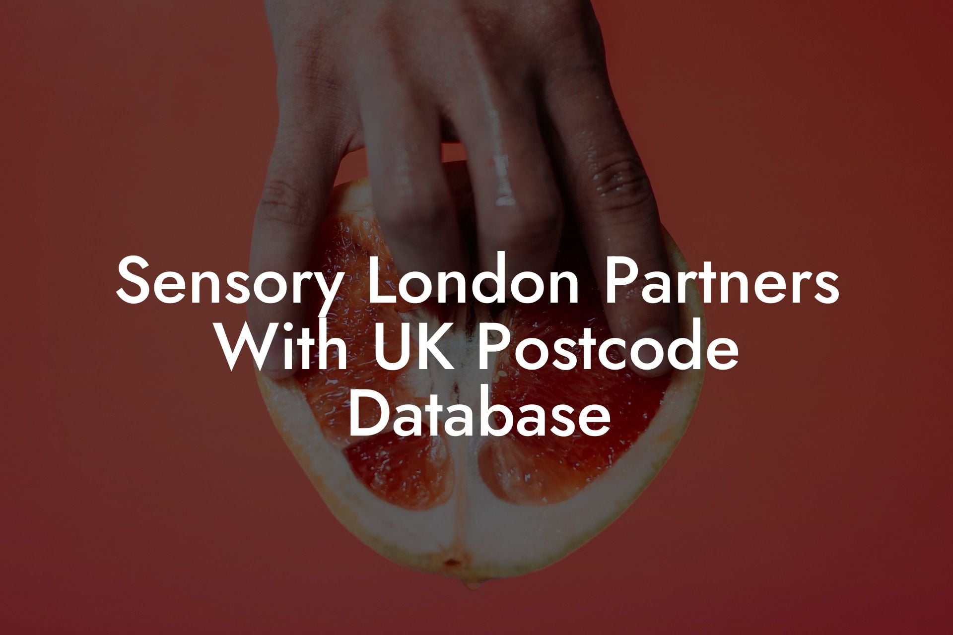 Sensory London Partners With UK Postcode Database